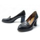 NEUF CHAUSSURES FENDI MOCASSINS A TALONS 38.5 IT 39.5 FR EN CUIR NOIR + SAC 530