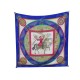 FOULARD HERMES FEUX D'ARTIFICE SOIE BROCHEE JACQUARD BLEU +BOITE SILK SCARF 370€