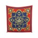 FOULARD HERMES CROWN ROUGE 