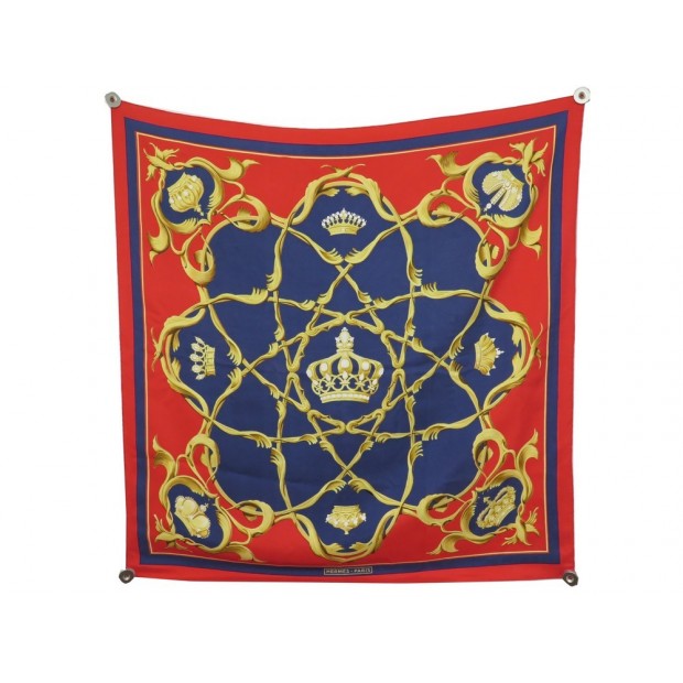 FOULARD HERMES CROWN ROUGE 