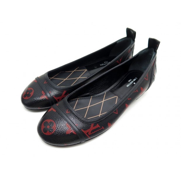 NEUF CHAUSSURES LOUIS VUITTON NEW REVIVAL 34 BALLERINES EN TOILE MONOGRAM 550€