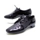 NEUF CHAUSSURES CHANEL RICHELIEU 37.5 G26919 CUIR VERNI BORDEAUX CC SHOES 790€