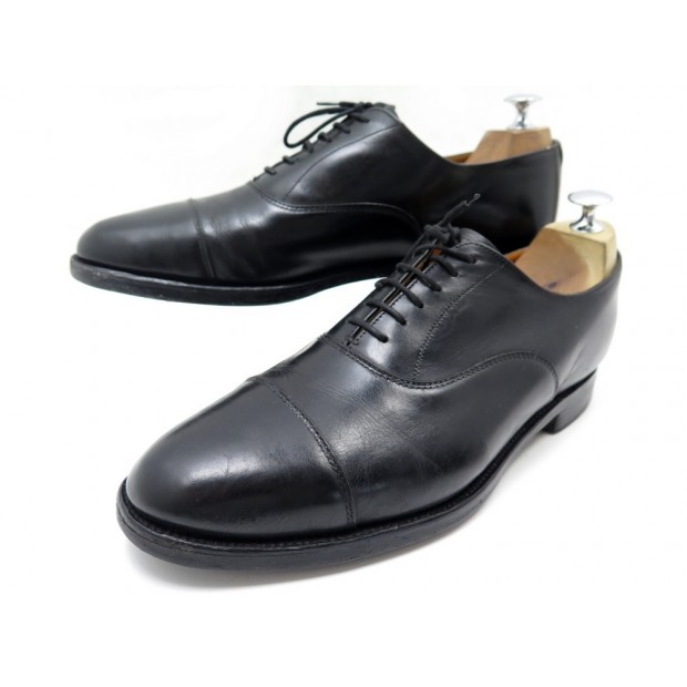 CHAUSSURES BOWEN CONSUL RICHELIEU 9 43 EN CUIR NOIR BLACK LEATHER SHOES 305€