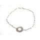 BRACELET DINH VAN PENDENTIF CIBLE 14MM EN OR BLANC 18K 2.8GR CHAINE PENDANT 790€