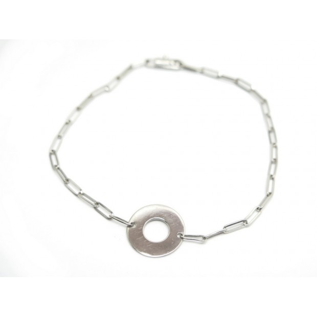 BRACELET DINH VAN PENDENTIF CIBLE 14MM EN OR BLANC 18K 2.8GR CHAINE PENDANT 790€