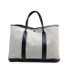 NEUF SAC A MAIN HERMES GARDEN PARTY 43 CM EN TOILE GRISE & CUIR NOIR BAG 2200€