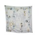 FOULARD HERMES BRIDES DE GALA DELAVE BRODE EN FIL SOIE CARRE 90 GRIS SCARF 370