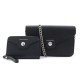 NEUF SAC A MAIN LONGCHAMP BANDOULIERE CUIR GRAINE NOIR + PORTE MONNAIE 