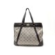 NEUF SAC A MAIN VERSACE CABAS SHOPPING LOGO EN TOILE ET CUIR TAUPE TOTE BAG 990€