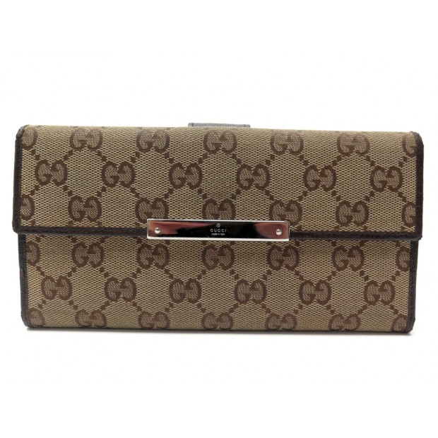 PORTEFEUILLE GUCCI CONTINENTAL EN TOILE MONOGRAMMEE JACQUARD 112715 WALLET 690€