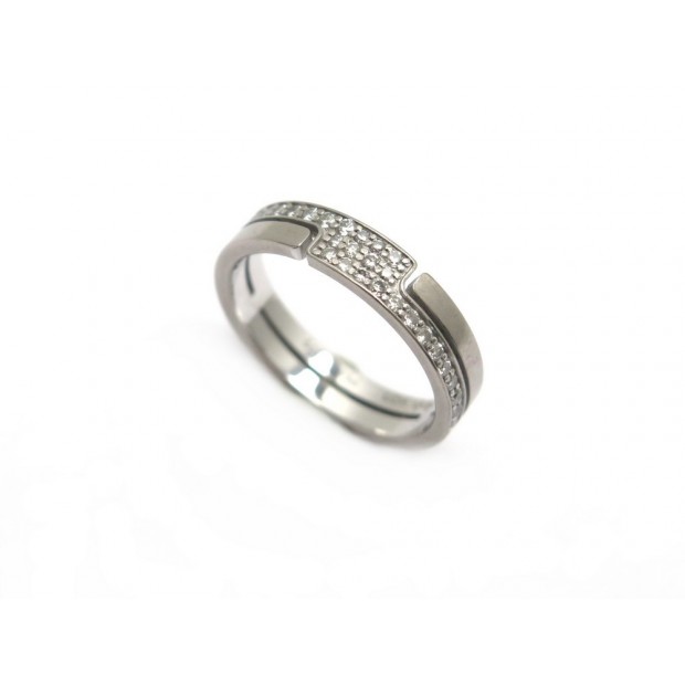 BAGUE DINH VAN SEVENTIES 222114 T50 OR BLANC 3.7GR 30 DIAMANTS 0.15CT RING 2050€