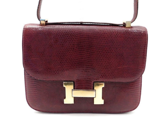 sac a main hermes constance 24 cuir de lezard