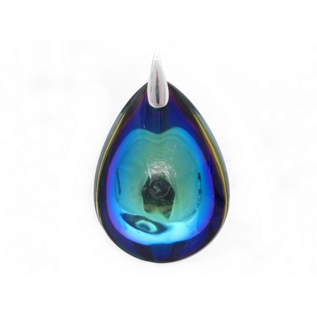 PENDENTIF BACCARAT PSYDELIC M 2106390 COLLIERS EN CRISTAL BLEU ET ARGENT 410€