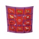 FOULARD HERMES COUVERTURES ET TENUES DE JOUR CHALE CACHEMIRE ET SOIE ROUGE 945€