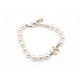 BRACELET CHANEL LOGO CC ET PERLES NACREES ECRU T 17-19 CM PEARLS & METAL 440€