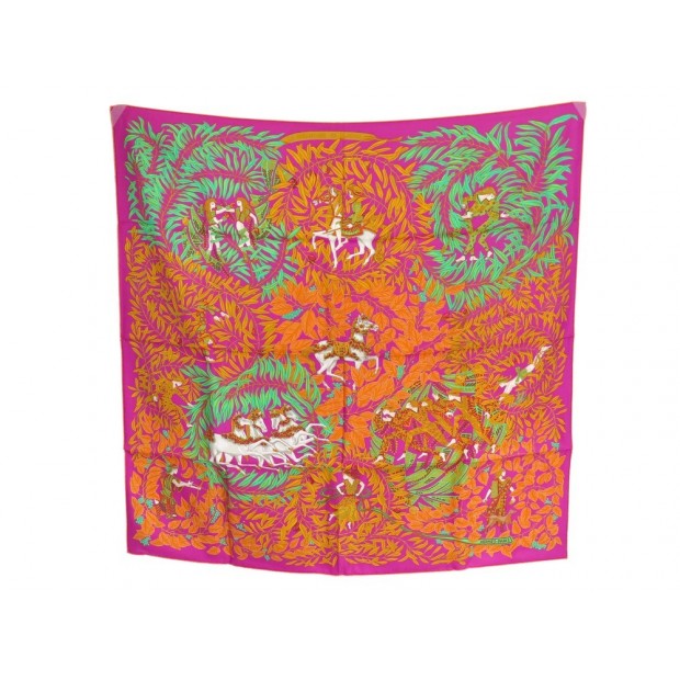 NEUF FOULARD HERMES LA PROMENADE DE PLATON ANNIE FAIVRE EN SOIE SILK SCARF 370€