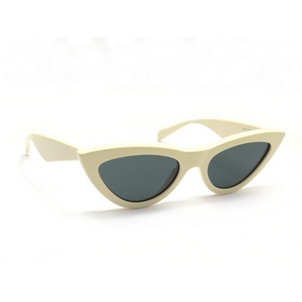 NEUF LUNETTES DE SOLEIL CELINE CL400191 CAT EYE BEIGE + HOUSSE SUNGLASSES 410€