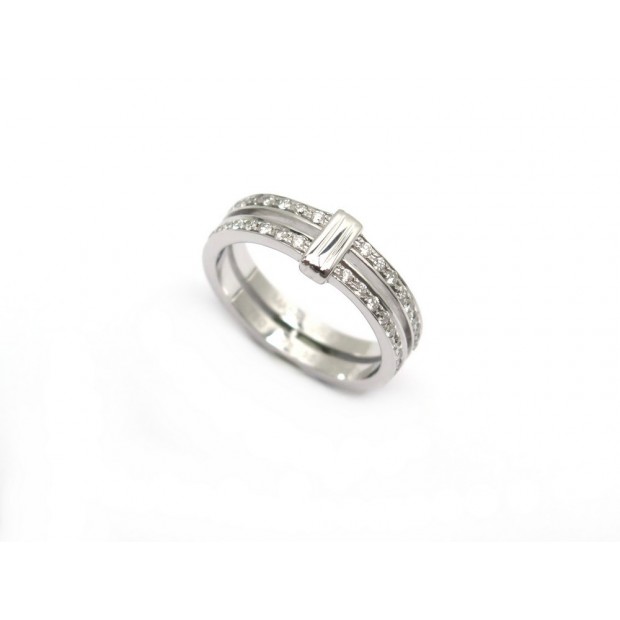 NEUF BAGUE MAUBOUSSIN SUBTILE ETERNITE T55 EN OR BLANC DIAMANTS 0.6CT RING 2995€