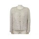 NEUF VESTE CHANEL P25565 BOUTONS LOGO CC 40 M EN TWEED BEIGE NEW JACKET 4200€