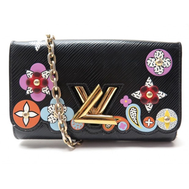 SAC A MAIN LOUIS VUITTON TWIST EPI BLOSSOM BANDOULIERE WALLET ON CHAIN 1400€