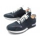 NEUF CHAUSSURES LOUIS VUITTON RUN AWAY 10 44 BASKETS EN CUIR NOIR SNEAKERS 650€