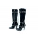 CHAUSSURES BOTTES BARBARA BUI 38 EN CUIR NOIR 