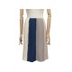 JUPE CHANEL A RAYURES P14903 TAILLE 38 M EN LAINE BEIGE ET BLEU WOOL SKIRT 2200€