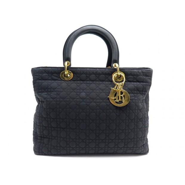 SAC DIOR LADY TOILE NOIR 