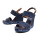 CHAUSSURES LOUIS VUITTON SANDALES COMPENSEES 36 CUIR & DENIM BLEU LV SANDAL 620€