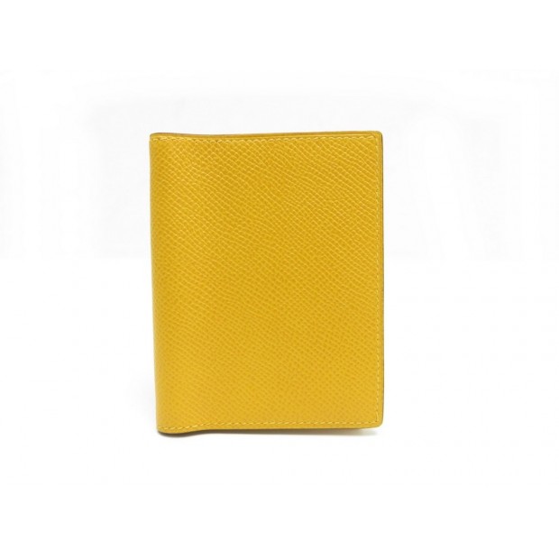 NEUF COUVERTURE D'AGENDA HERMES SIMPLE PM EN CUIR GRAINE JAUNE DIARY COVER 246€