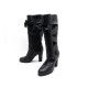 CHAUSSURES CHLOE BOTTES CUIR NOIR 