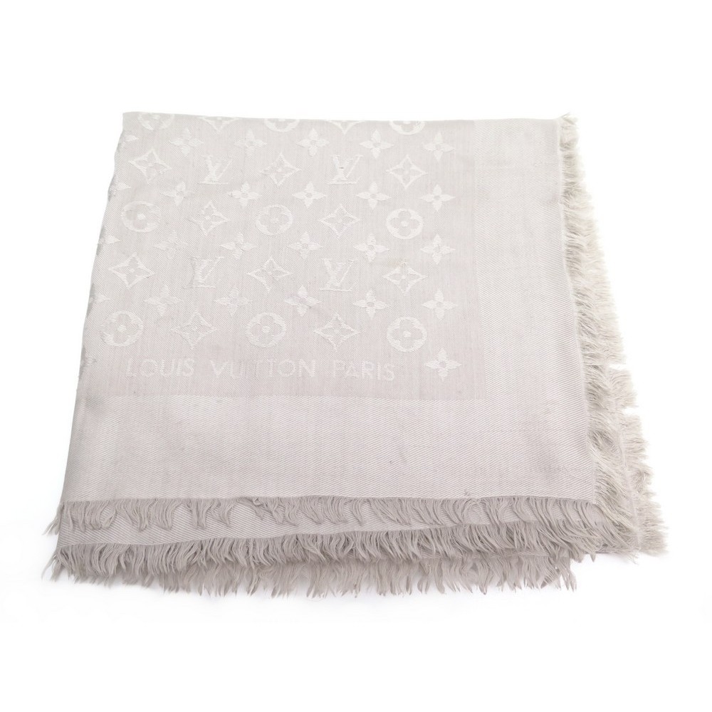 louis vuitton white scarf