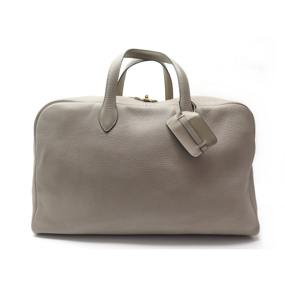 main hermes victoria 50 cuir togo gris