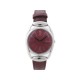 NEUF MONTRE GUCCI HORSEBIT 139.4 QUARTZ 334 MM ACIER ET CUIR BORDEAUX WATCH 595€