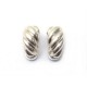 BOUCLES D'OREILLES HERMES TORSADE 14.5 GR EN ARGENT MASSIF SILVER EARRINGS