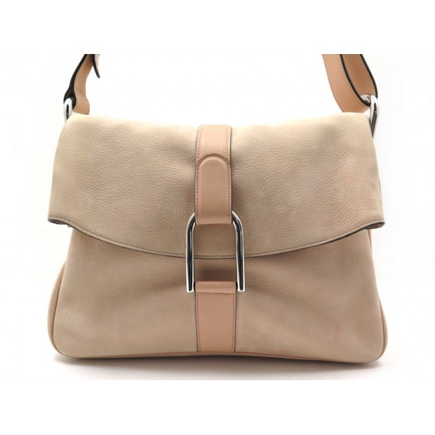 SAC A MAIN DELVAUX GIVRY EN CUIR SUEDE BEIGE LEATHER SHOULDER HAND BAG 2675€