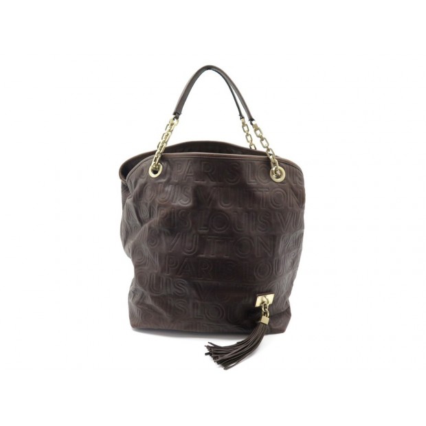 SAC A MAIN LOUIS VUITTON WHISPER GM EN CUIR MONOGRAM LV MARRON HAND BAG 3275€