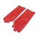 NEUF GANTS HERMES CUIR ROUGE 