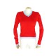 NEUF PULL CHANEL LOGO CC P19518 38 M COTON ROUGE HAUT RED COTTON SWEATER 750€