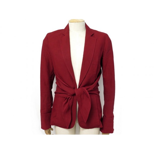 VESTE HERMES SOIE BORDEAUX T36