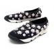 CHAUSSURES DIOR FUSION FLOWER KCK067NEF 40 BASKETS TOILE NOIR SNEAKERS SHOE 890€
