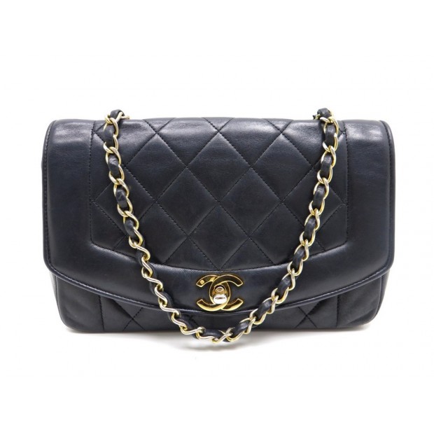 VINTAGE SAC A MAIN CHANEL TIMELESS 22 CM CUIR NOIR BANDOULIERE BAG PURSE 4100€