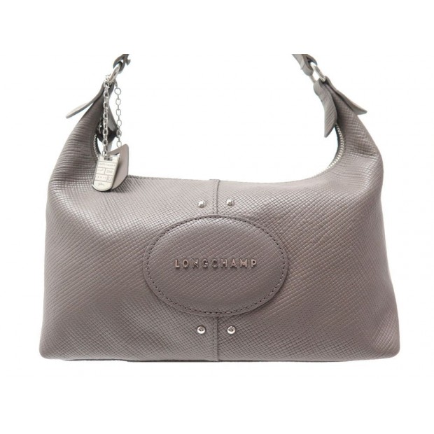 NEUF SAC A MAIN LONGCHAMP QUADRI 1069786266 BESACE EN CUIR GRAINE TAUPE BAG 350€