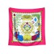 NEUF FOULARD HERMES 1789 LIBERTE EGALITE FRATERNITE SOIE FUSHIA BOITE SCARF 370