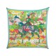 FOULARD HERMES LES DIX CAVALIERS PLISSE CARRE EN SOIE VERT BLEU ROSE SCARF 370