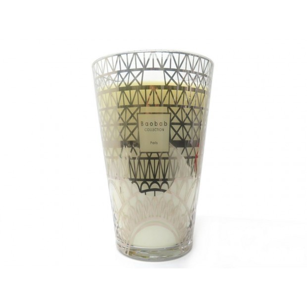 NEUF BOUGIE BAOBAB MAXI MAX EDITION LIMITEE EN VERRE DORE NEW GOLDEN CANDLE 510€