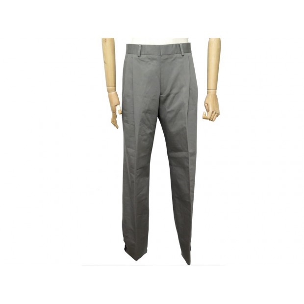 NEUF PANTALON HERMES 42 L EN COTON GRIS HOMME GREY COTTON TROUSERS PANTS 540€