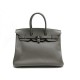 NEUF SAC A MAIN HERMES BIRKIN 35 EN CUIR TAURILLON CLEMENCE TAUPE PALLADIE PURSE