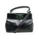 NEUF SAC A MAIN BULGARI ISABELLA ROSSELLINI 367636 CUIR NOIR LEATHER BAG 1950€