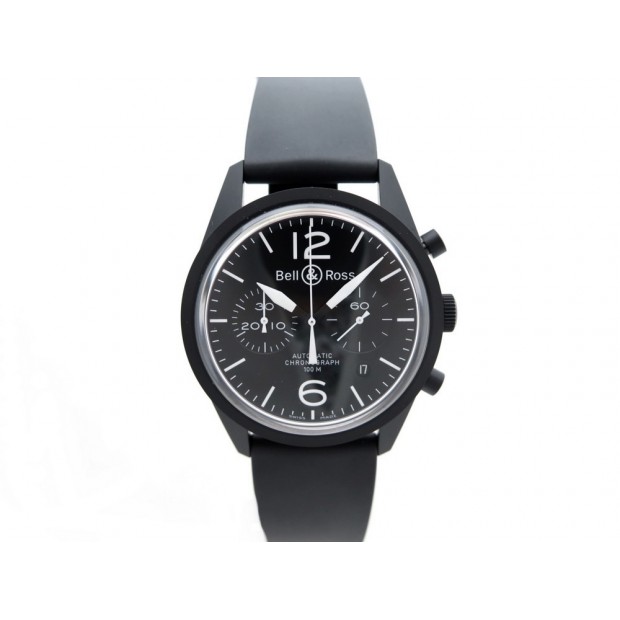 NEUF MONTRE BELL & ROSS ORIGINAL CARBON BR 126 AUTO 42MM CHRONO SAC PILOTE 3820€